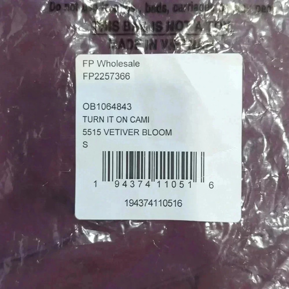 Free People‎ Top Women's Size Small Sequin Layering Turn It On Camisole Purple - Picture 6 of 8